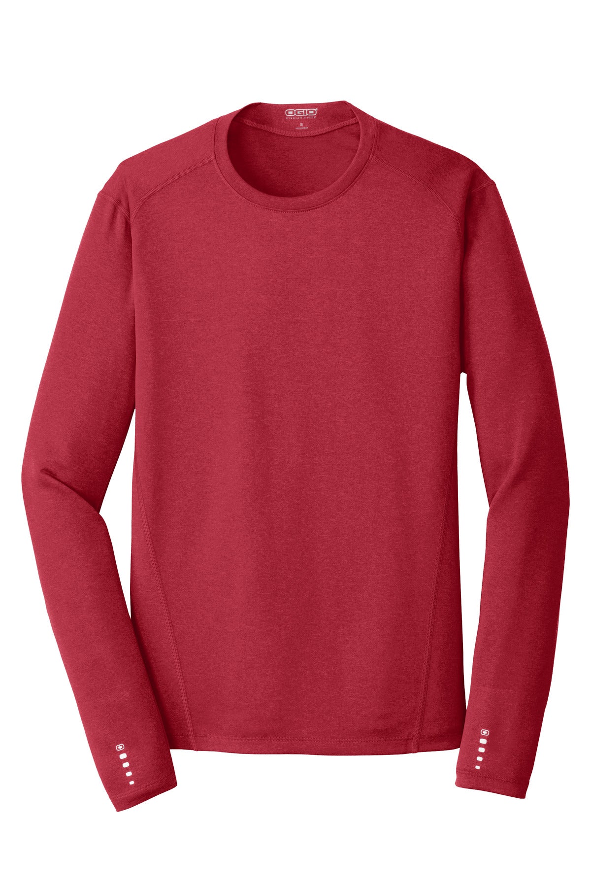 OGIO Long Sleeve Pulse Crew OE321 Ripped Red