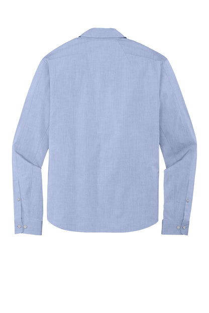 OGIO Commuter Woven Shirt OG1002 Metal Blue Heather