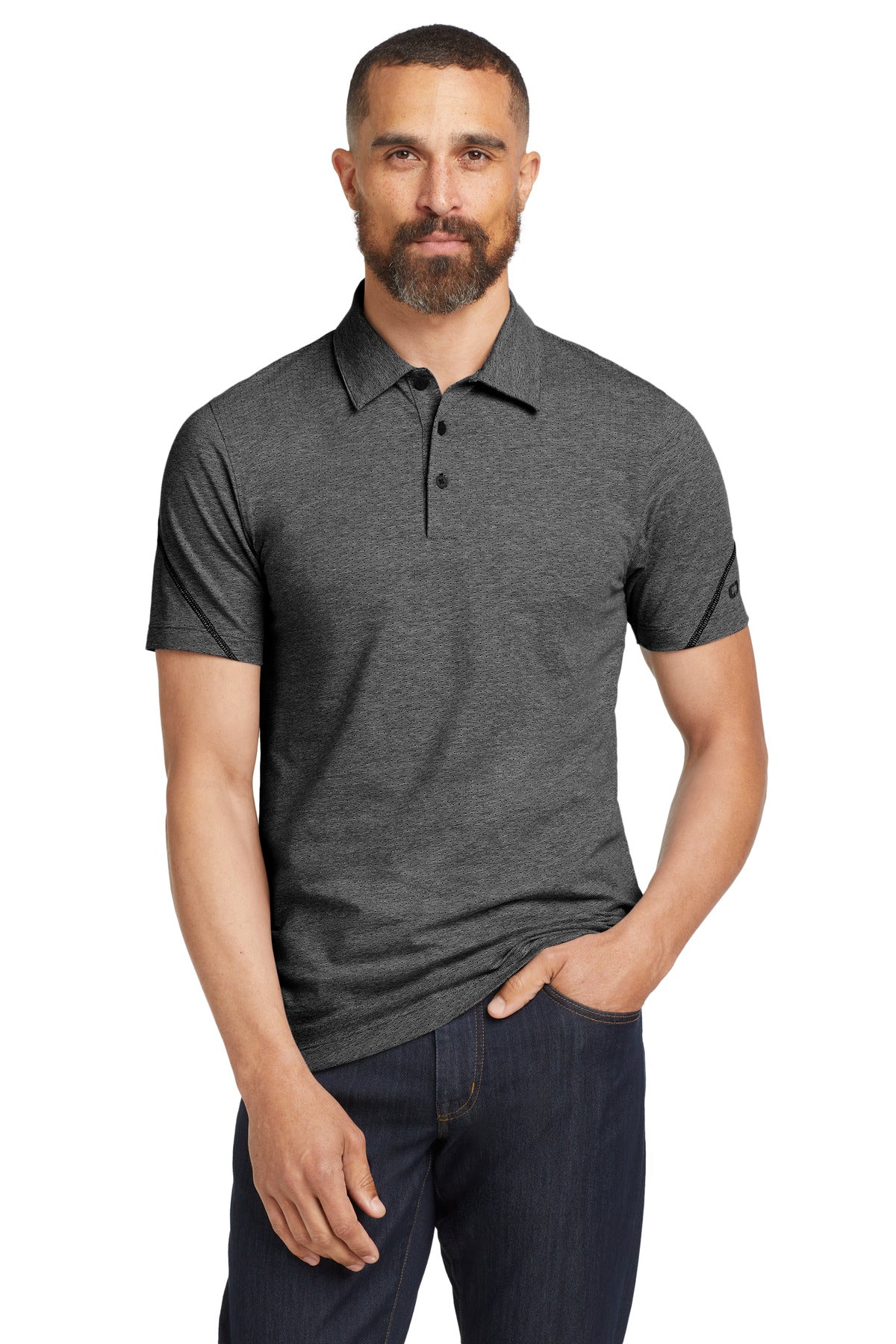 OGIO Tread Polo OG135 Blacktop Heather
