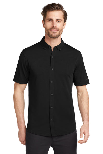 OGIO Gravitate Full-Button Polo OG141 Blacktop