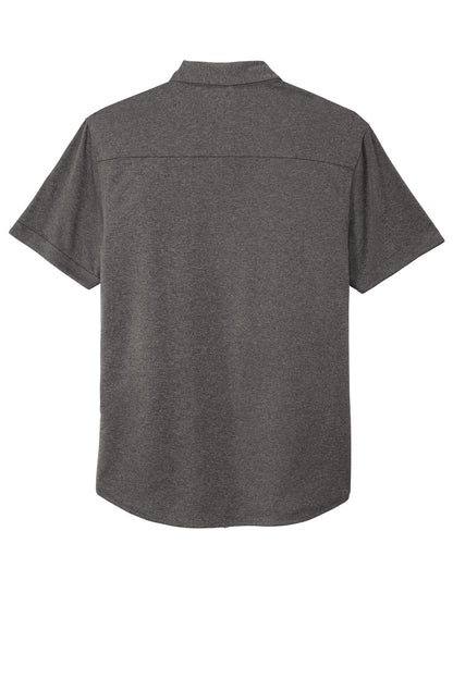 OGIO Gravitate Full-Button Polo OG141 Dark Heather Grey