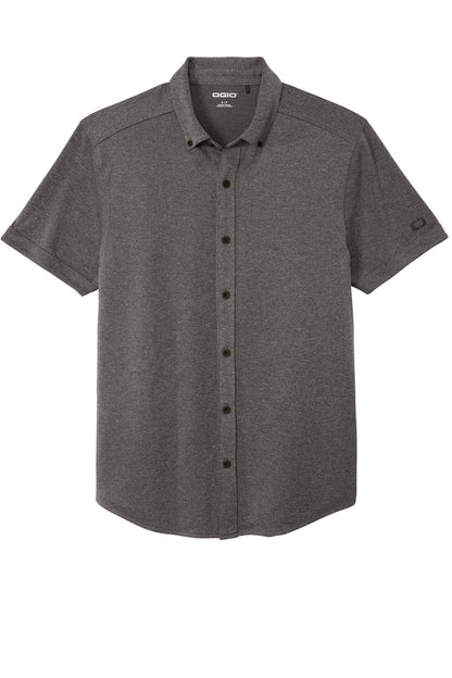 OGIO Gravitate Full-Button Polo OG141 Dark Heather Grey