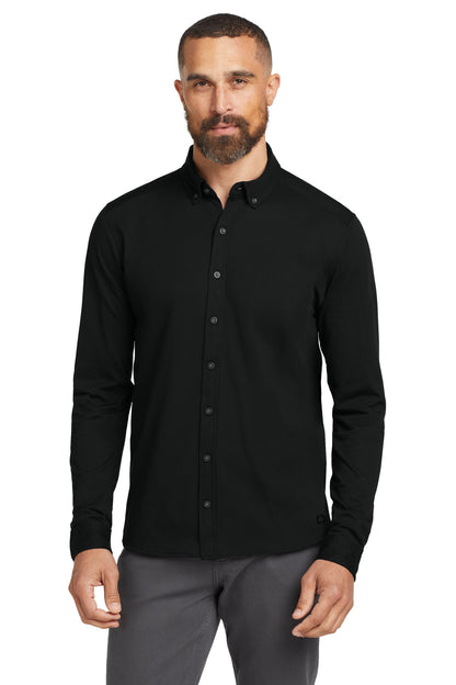 OGIO Code Stretch Long Sleeve Button-Up OG145 Blacktop