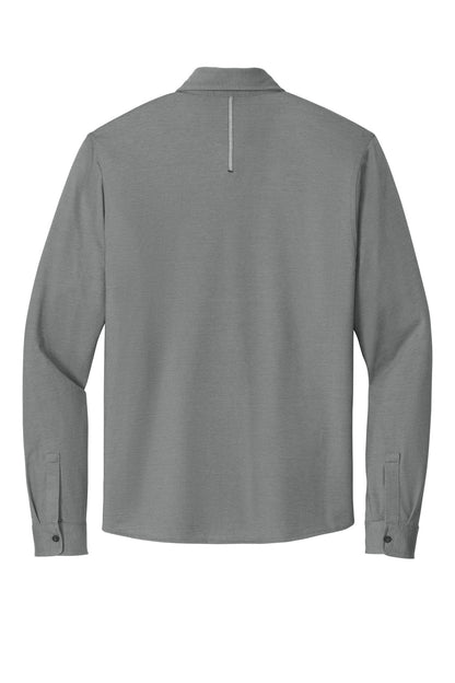 OGIO Code Stretch Long Sleeve Button-Up OG145 Tarmac Grey Heather