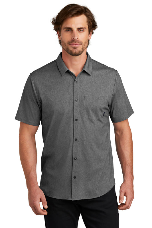 OGIO Extend Short Sleeve Button-Up OG160 Blacktop Heather