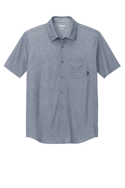 OGIO Extend Short Sleeve Button-Up OG160 Deep Blue Heather