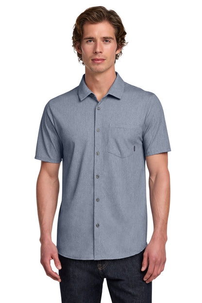 OGIO Extend Short Sleeve Button-Up OG160 Deep Blue Heather