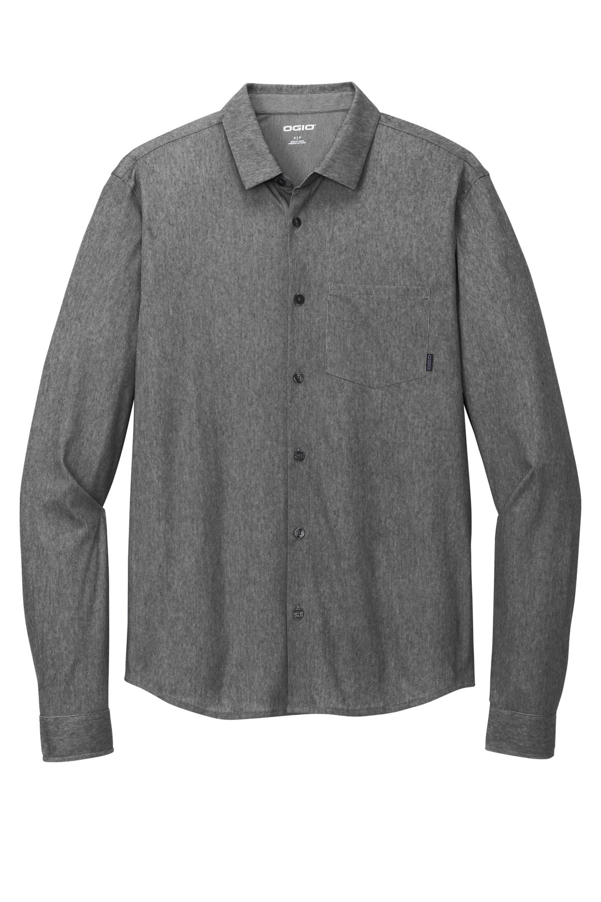 OGIO Extend Long Sleeve Button-Up OG161 Blacktop Heather