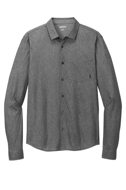 OGIO Extend Long Sleeve Button-Up OG161 Blacktop Heather