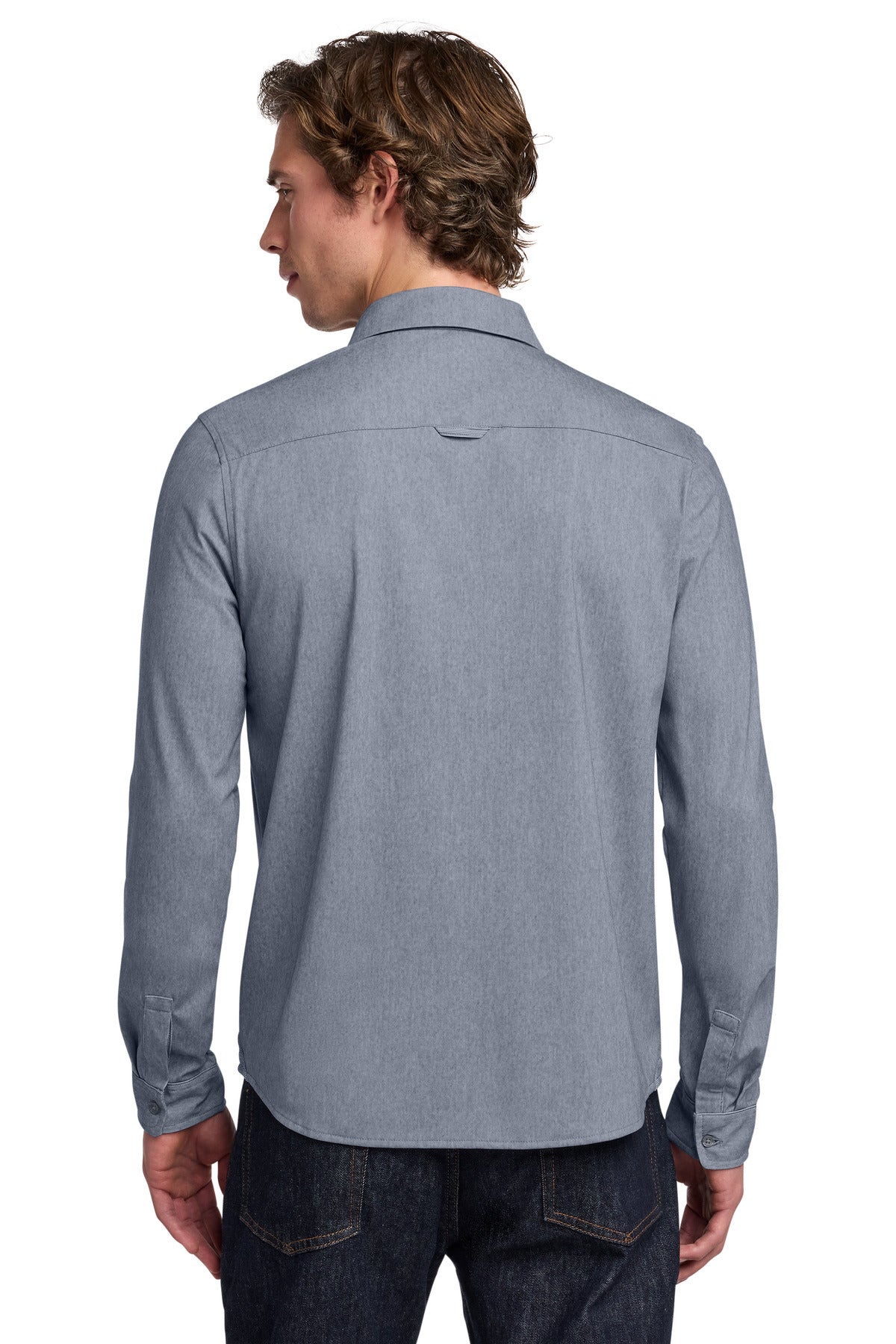 OGIO Extend Long Sleeve Button-Up OG161 Deep Blue Heather