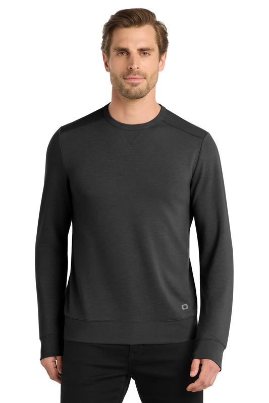 OGIO Luuma Flex Long Sleeve Crew OG825 Tarmac Grey Heather