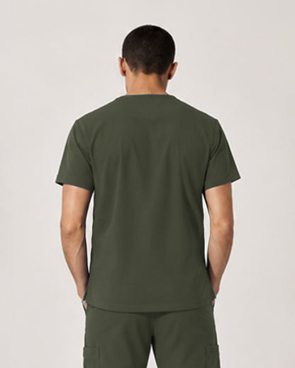 Foundry Men's 1505 Cobalt Men'S 1 Pocket V-Neck Top Olive