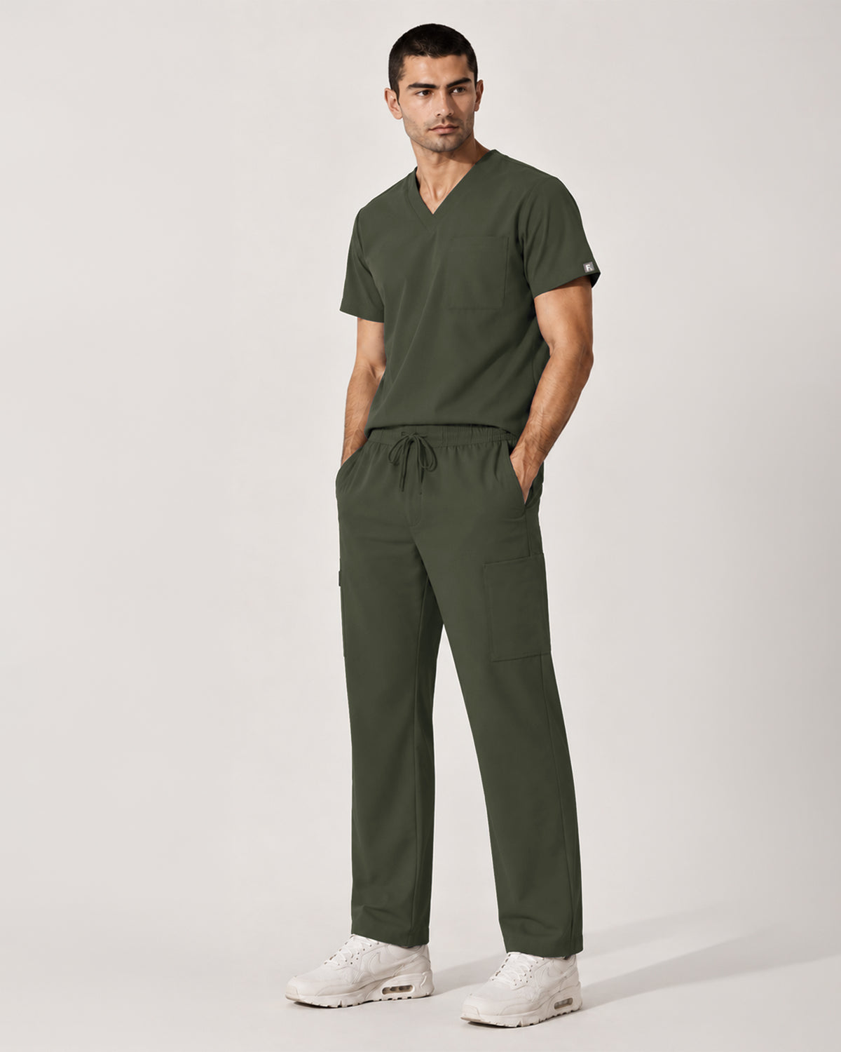 Foundry Men's 1505 Cobalt Men'S 1 Pocket V-Neck Top Olive