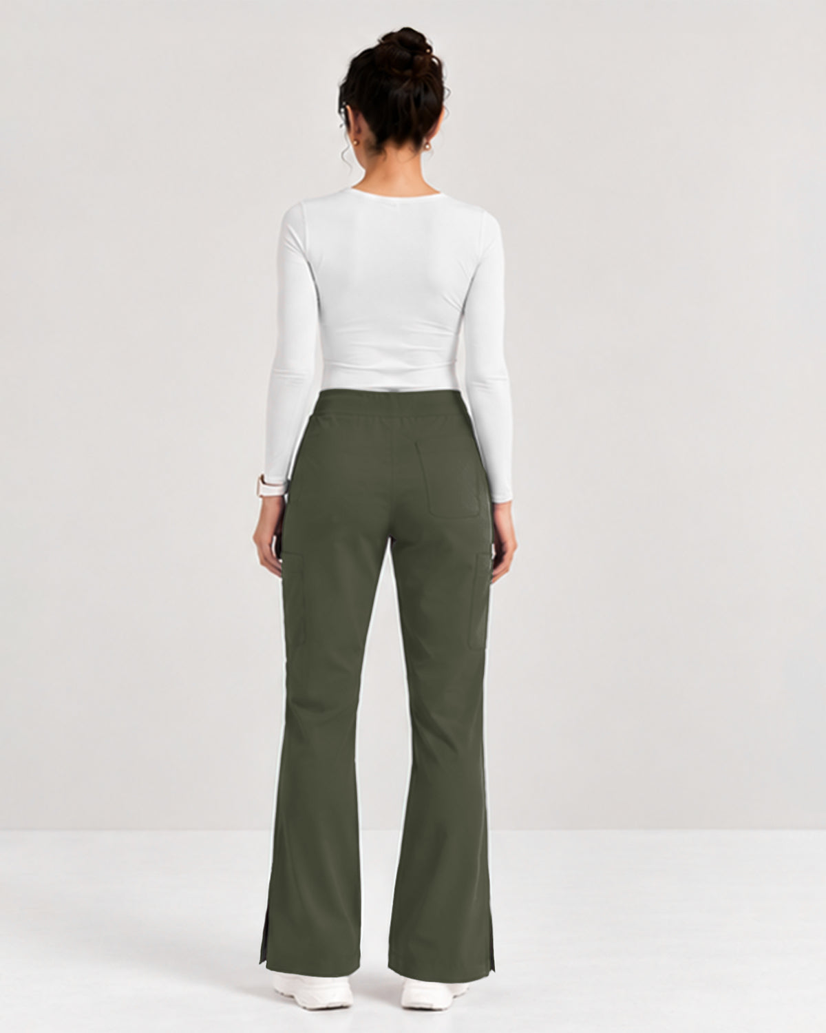 Foundry Women's 2005 Jasmine 5 Pocket Mini Flare Cargo Pant Olive