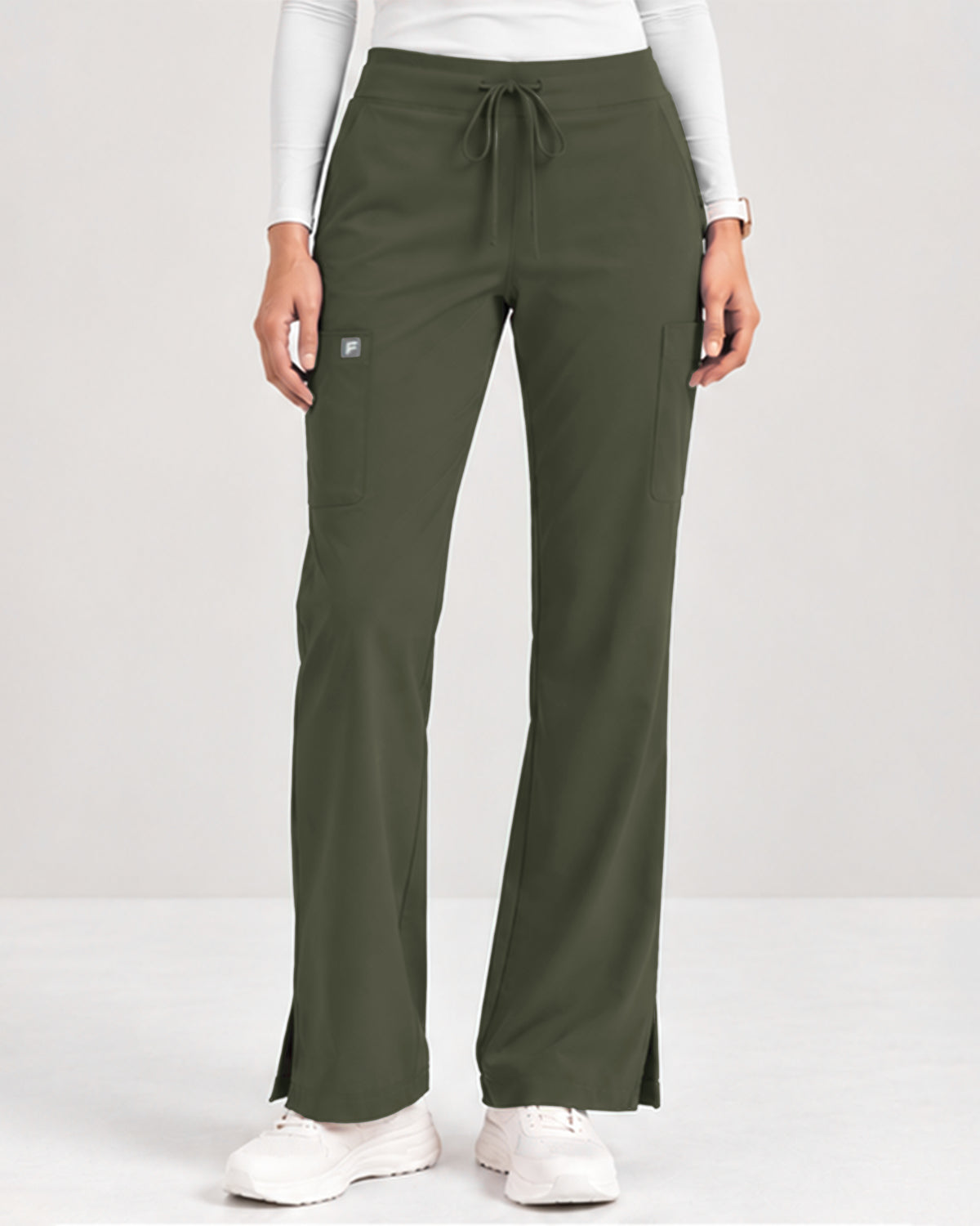 Foundry Women's 2005 Jasmine 5 Pocket Mini Flare Cargo Pant Olive