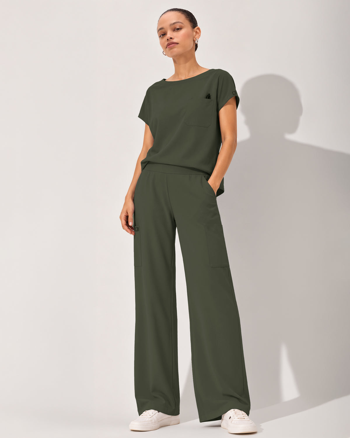 Foundry Women's 2205 Sierra 5 Pocket Wide Leg Pant Olive