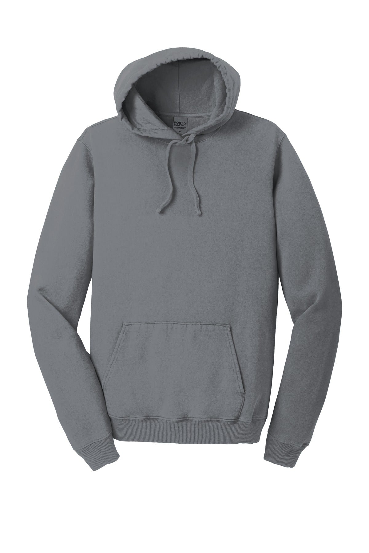 Port & Company Beach Wash Garment-Dyed Pullover Hooded Sweatshirt. PC098H Pewter