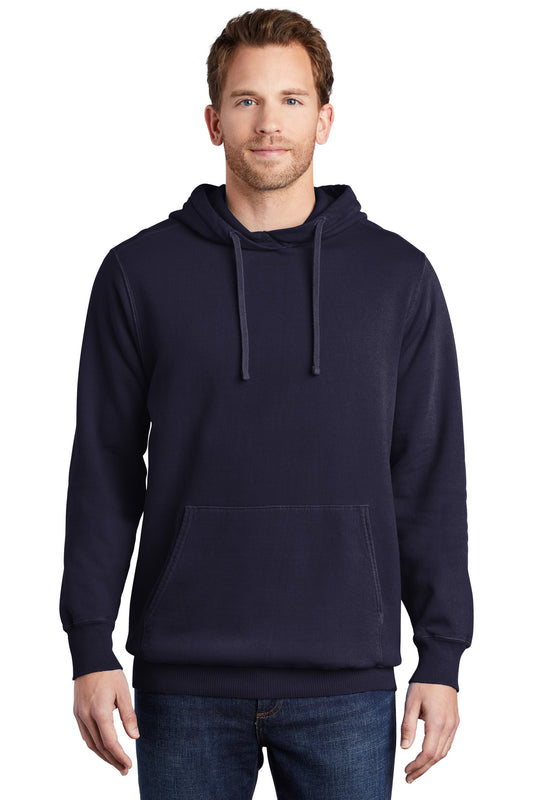 Port & Company Beach Wash Garment-Dyed Pullover Hooded Sweatshirt. PC098H True Navy