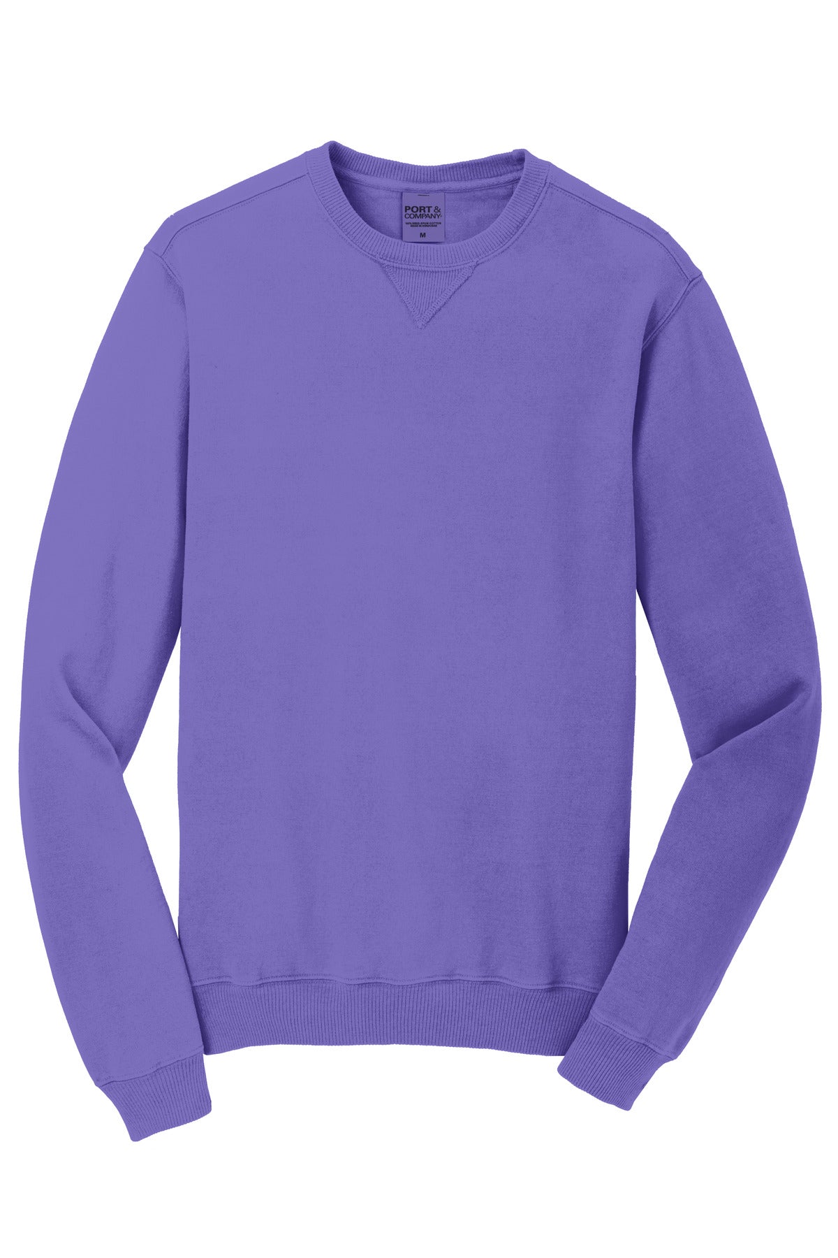 Port & Company Beach Wash Garment-Dyed Crewneck Sweatshirt PC098 Amethyst