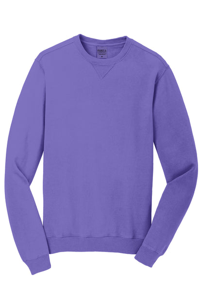 Port & Company Beach Wash Garment-Dyed Crewneck Sweatshirt PC098 Amethyst