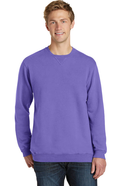 Port & Company Beach Wash Garment-Dyed Crewneck Sweatshirt PC098 Amethyst