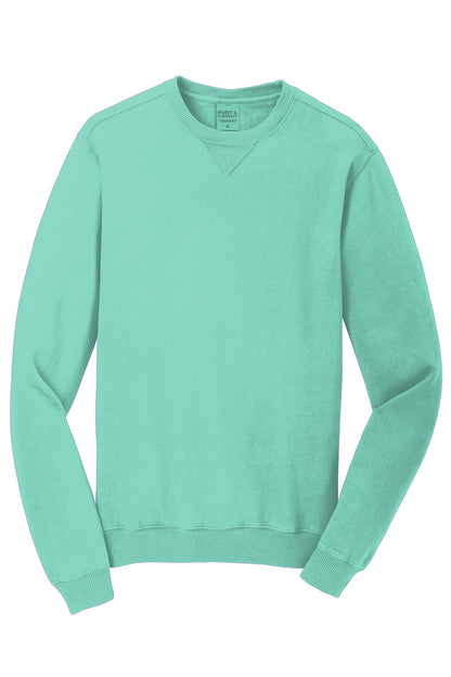 Port & Company Beach Wash Garment-Dyed Crewneck Sweatshirt PC098 Cool Mint