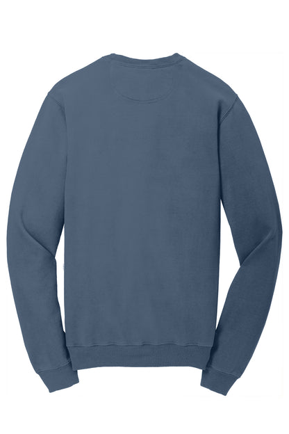 Port & Company Beach Wash Garment-Dyed Crewneck Sweatshirt PC098 Denim Blue