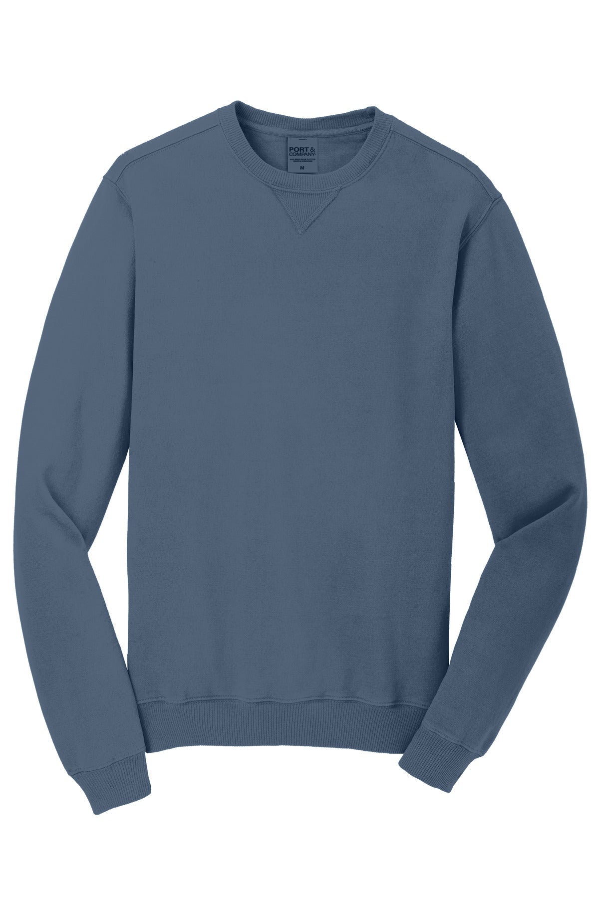 Port & Company Beach Wash Garment-Dyed Crewneck Sweatshirt PC098 Denim Blue