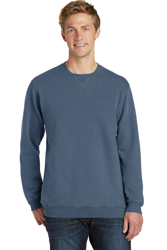 Port & Company Beach Wash Garment-Dyed Crewneck Sweatshirt PC098 Denim Blue