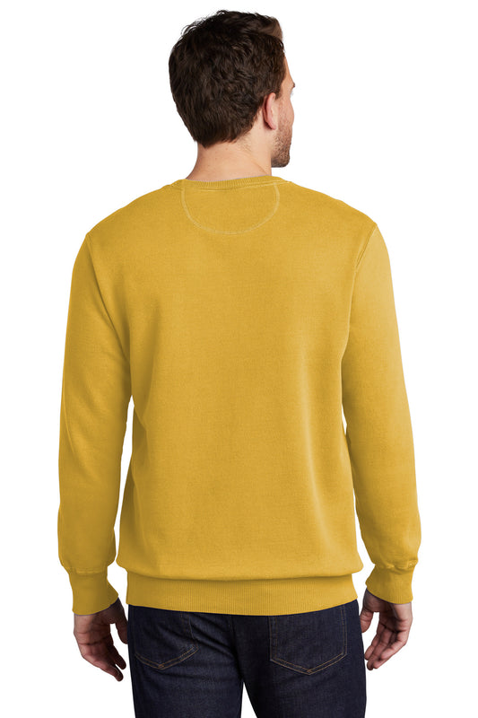 Port & Company Beach Wash Garment-Dyed Crewneck Sweatshirt PC098 Dijon