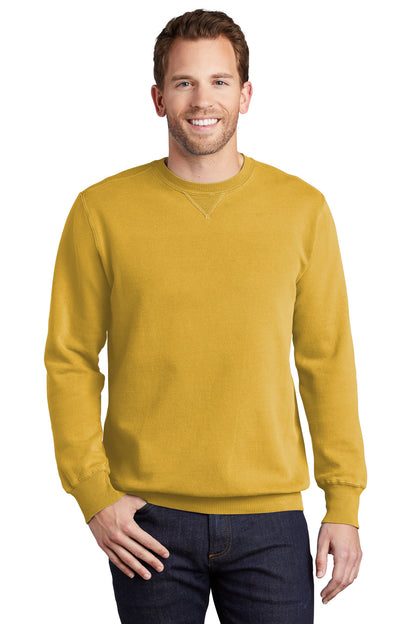 Port & Company Beach Wash Garment-Dyed Crewneck Sweatshirt PC098 Dijon