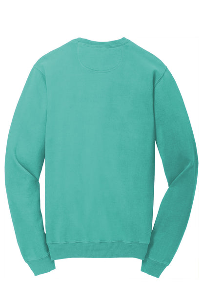 Port & Company Beach Wash Garment-Dyed Crewneck Sweatshirt PC098 Peacock