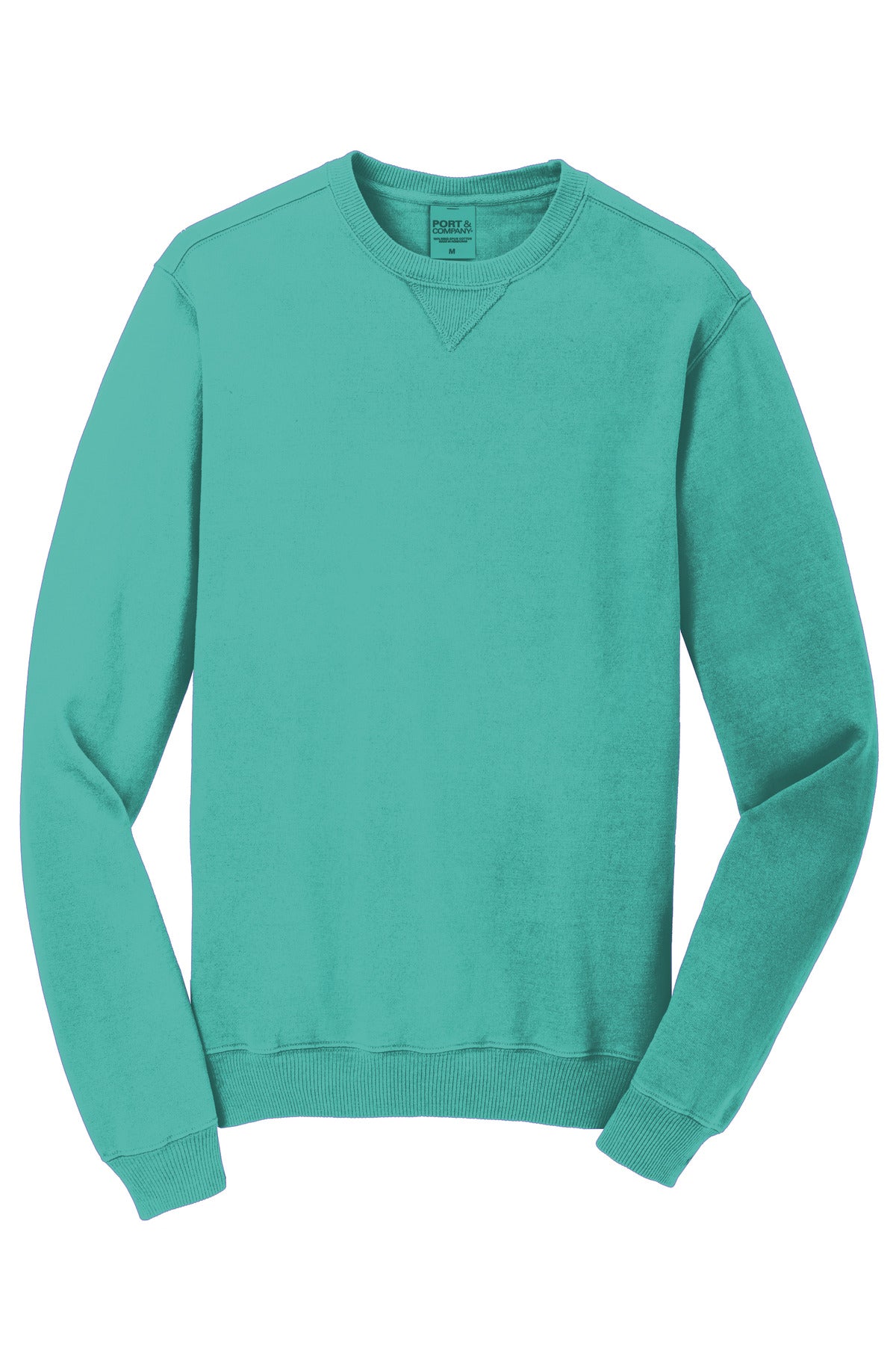 Port & Company Beach Wash Garment-Dyed Crewneck Sweatshirt PC098 Peacock