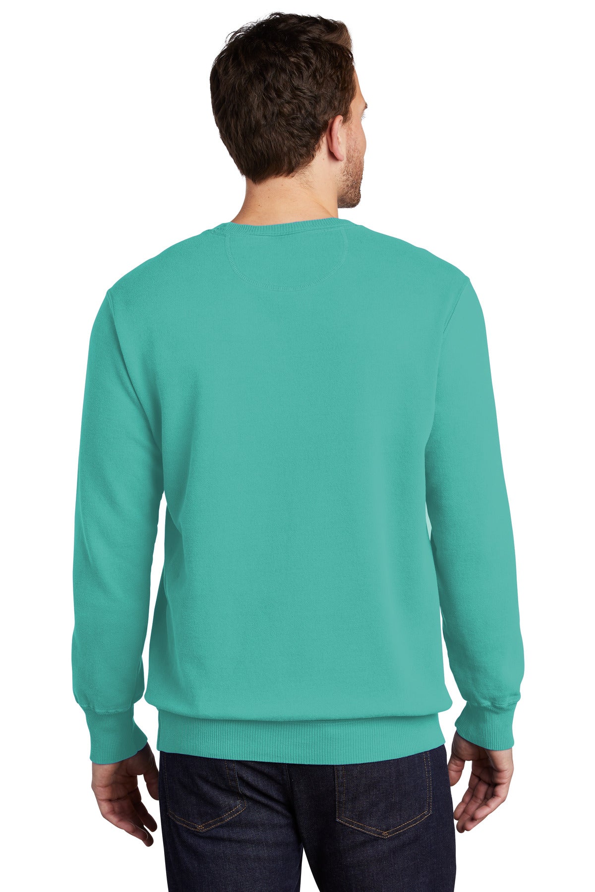Port & Company Beach Wash Garment-Dyed Crewneck Sweatshirt PC098 Peacock