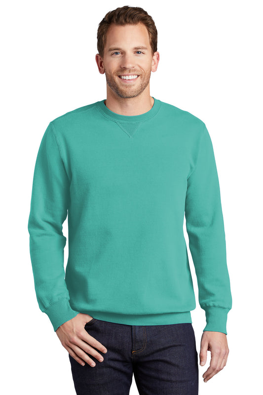 Port & Company Beach Wash Garment-Dyed Crewneck Sweatshirt PC098 Peacock