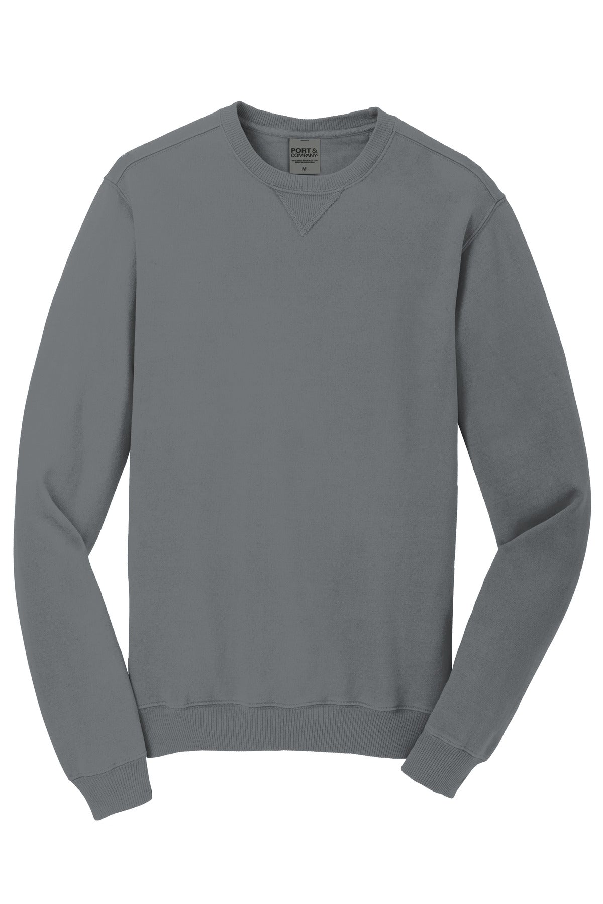 Port & Company Beach Wash Garment-Dyed Crewneck Sweatshirt PC098 Pewter