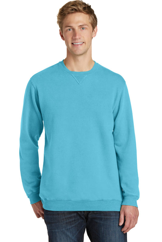 Port & Company Beach Wash Garment-Dyed Crewneck Sweatshirt PC098 Tidal Wave