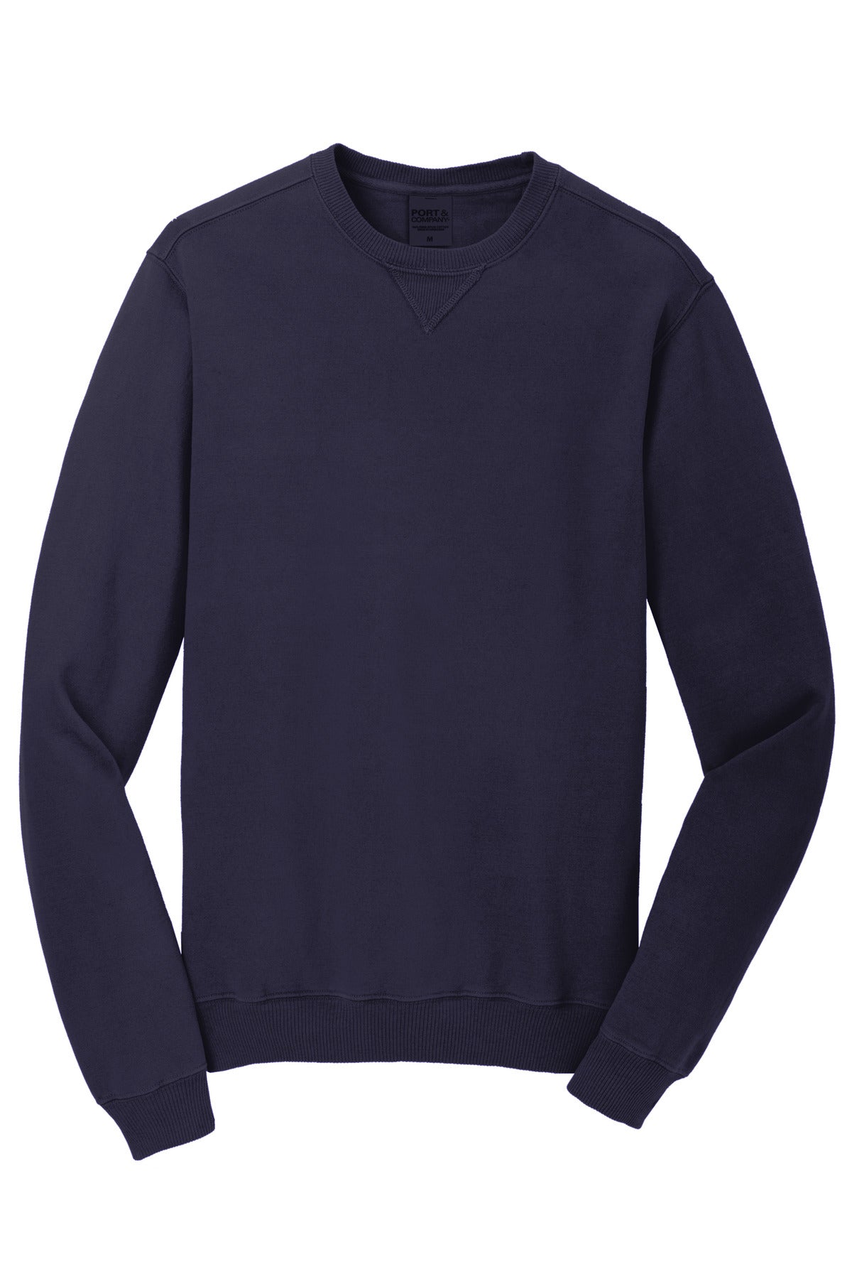 Port & Company Beach Wash Garment-Dyed Crewneck Sweatshirt PC098 True Navy