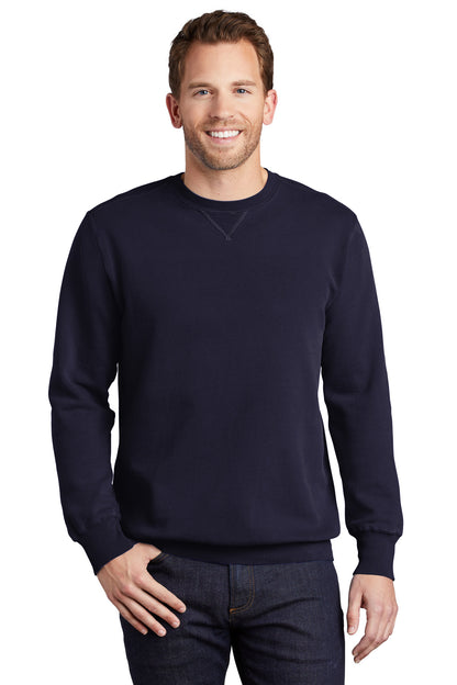 Port & Company Beach Wash Garment-Dyed Crewneck Sweatshirt PC098 True Navy