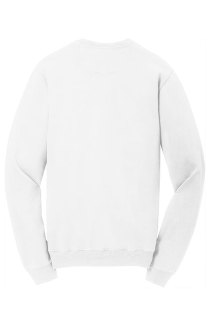 Port & Company Beach Wash Garment-Dyed Crewneck Sweatshirt PC098 White