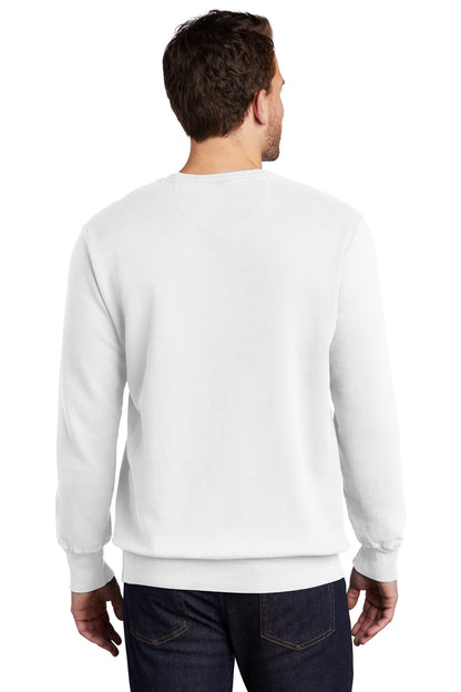 Port & Company Beach Wash Garment-Dyed Crewneck Sweatshirt PC098 White