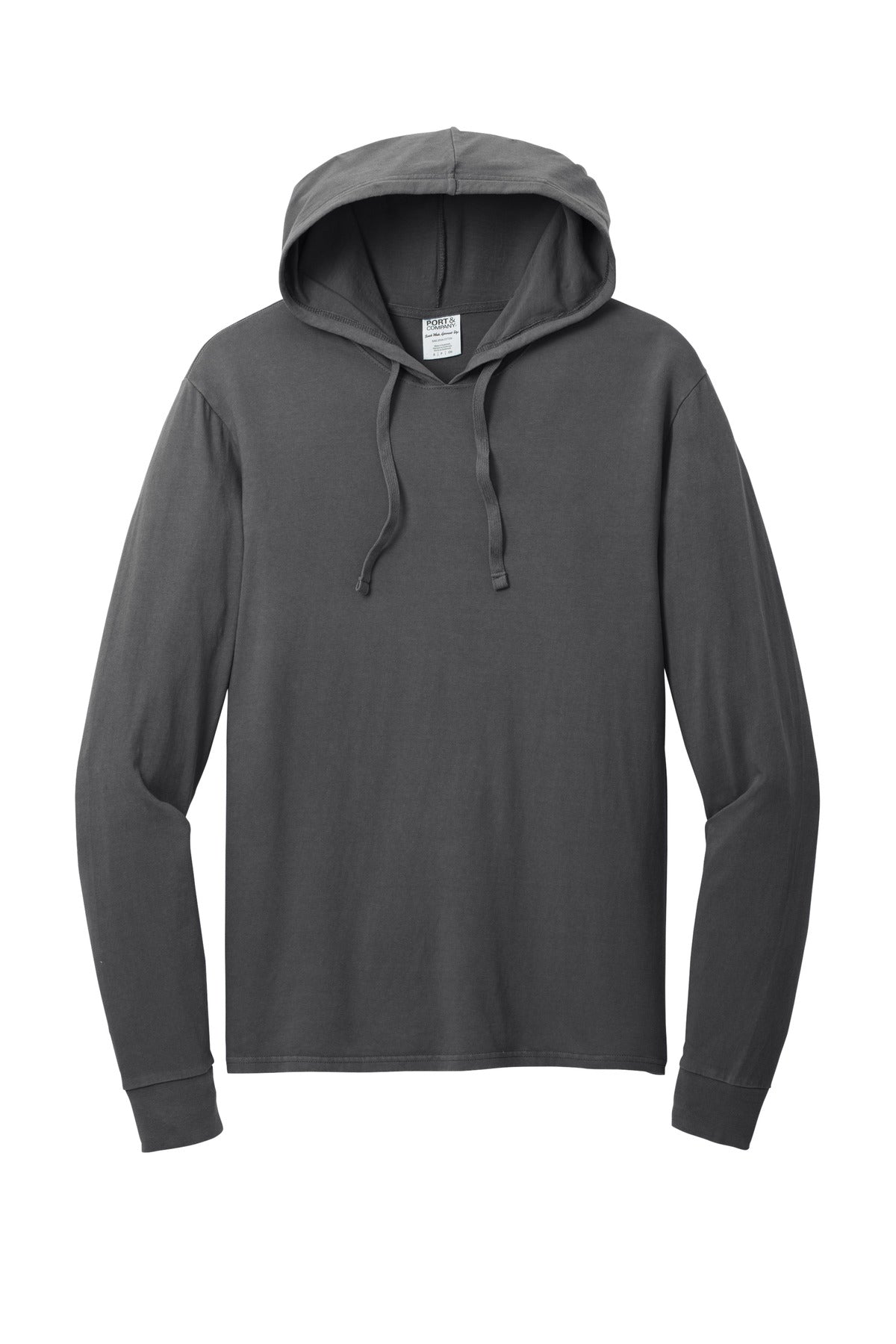 Port & Company Beach Wash Garment-Dyed Pullover Hooded Tee PC099H Coal
