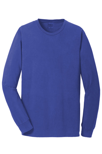 Port & Company Beach Wash Garment-Dyed Long Sleeve Tee PC099LS Blue Iris