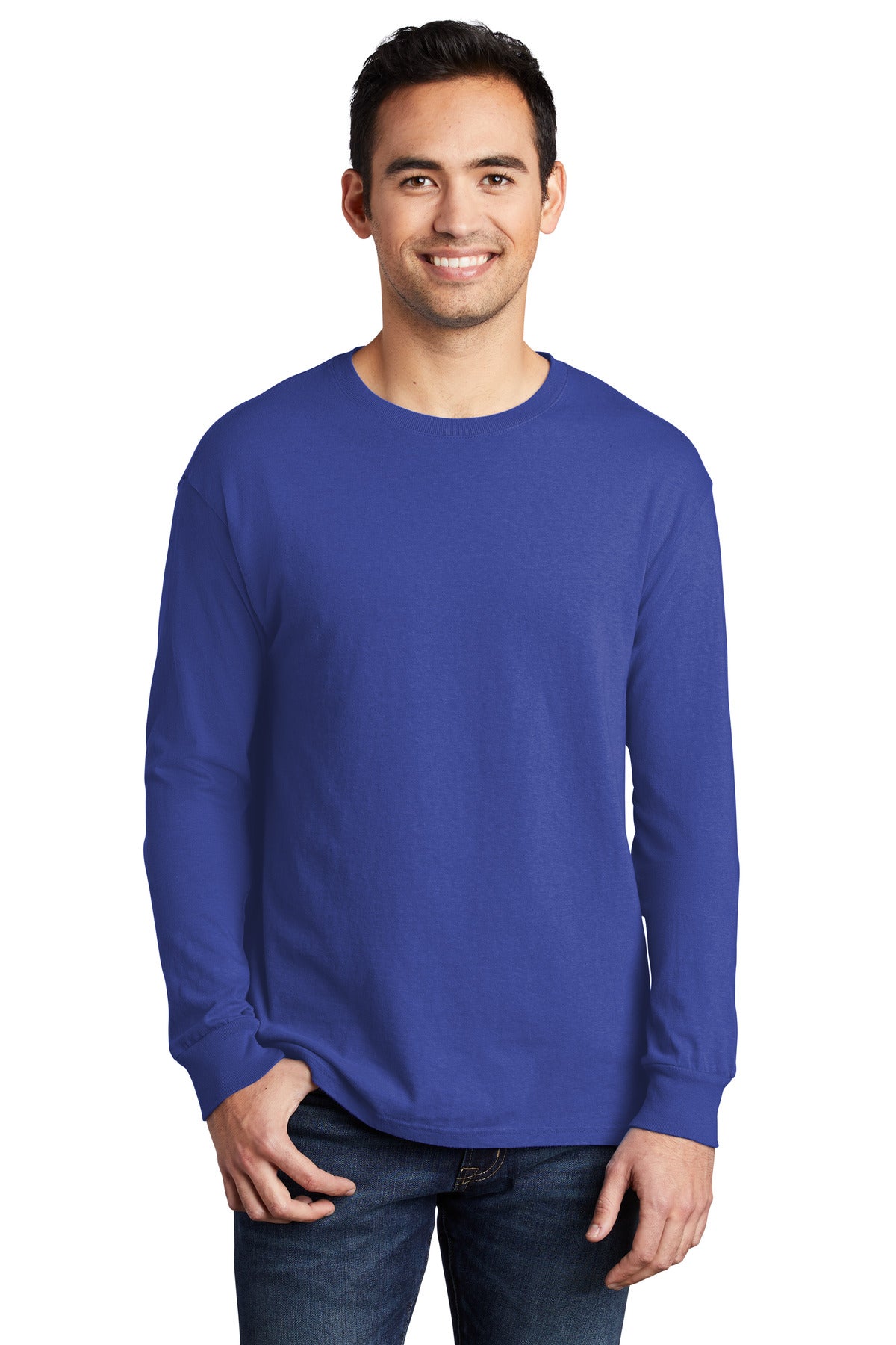 Port & Company Beach Wash Garment-Dyed Long Sleeve Tee PC099LS Blue Iris