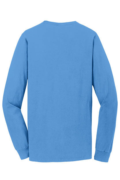 Port & Company Beach Wash Garment-Dyed Long Sleeve Tee PC099LS Blue Moon