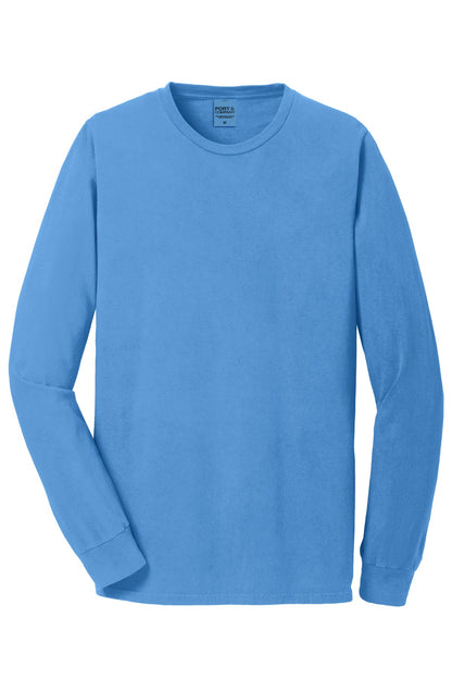 Port & Company Beach Wash Garment-Dyed Long Sleeve Tee PC099LS Blue Moon