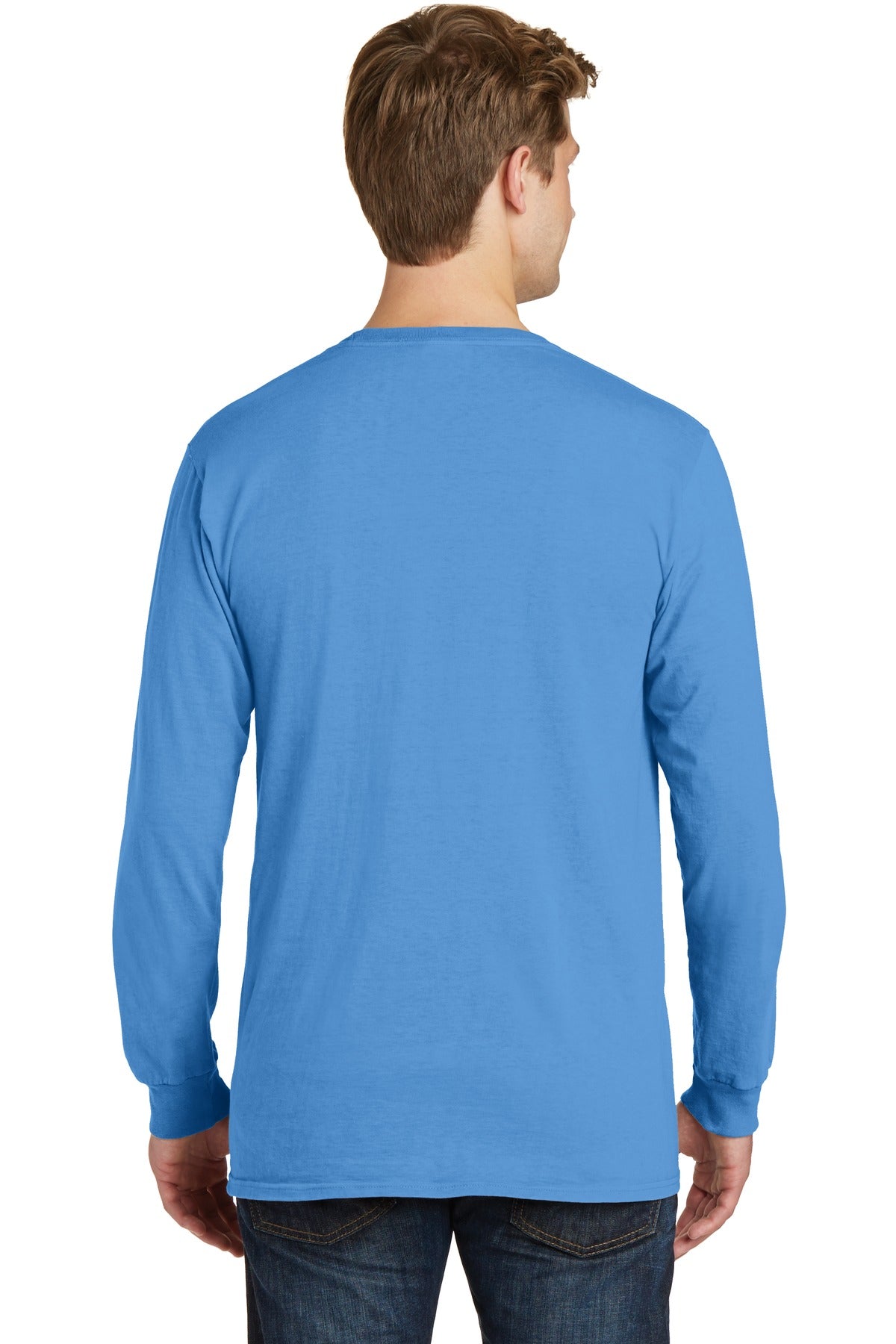 Port & Company Beach Wash Garment-Dyed Long Sleeve Tee PC099LS Blue Moon