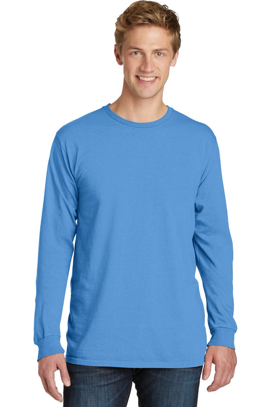 Port & Company Beach Wash Garment-Dyed Long Sleeve Tee PC099LS Blue Moon