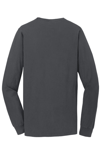 Port & Company Beach Wash Garment-Dyed Long Sleeve Tee PC099LS Coal