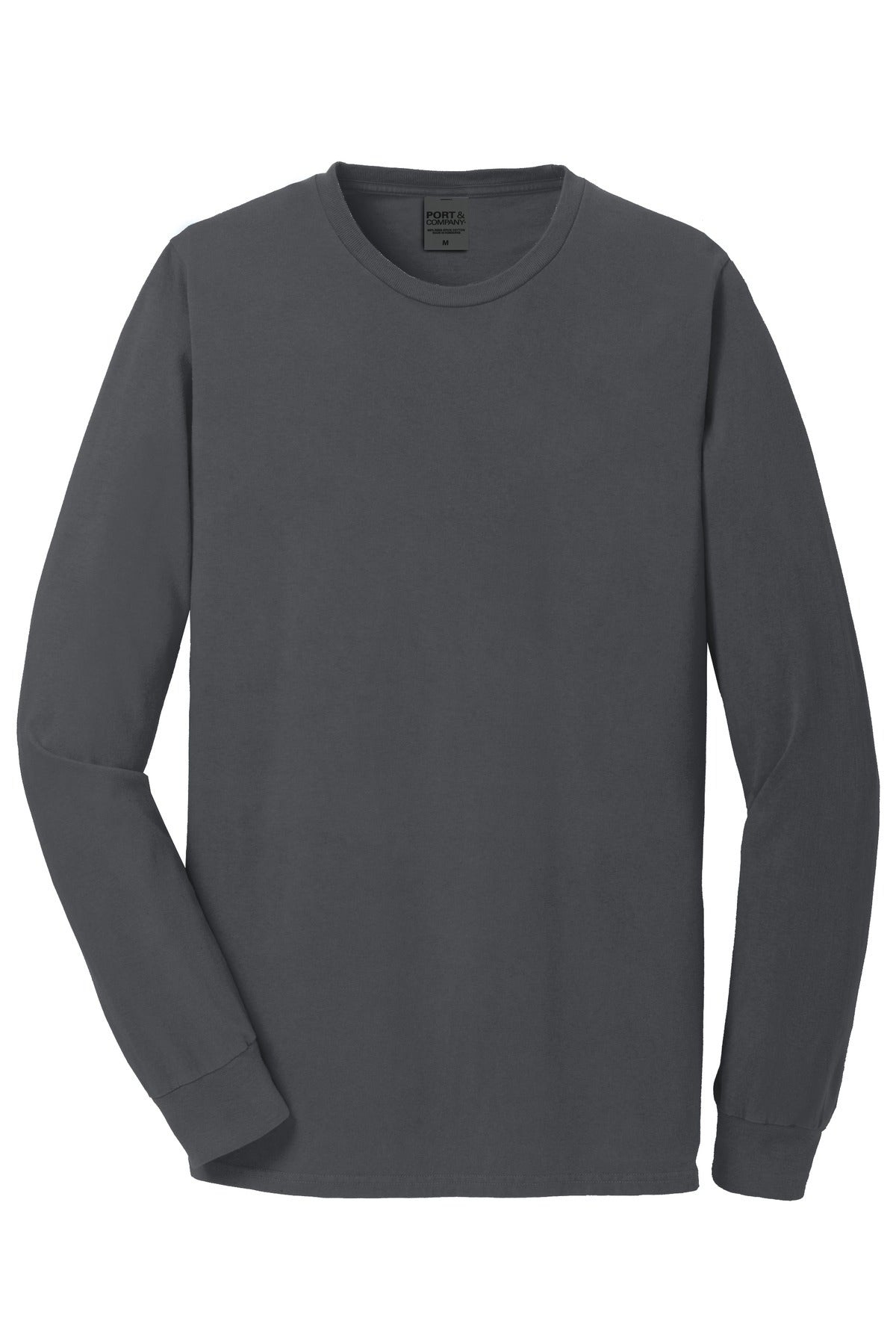 Port & Company Beach Wash Garment-Dyed Long Sleeve Tee PC099LS Coal